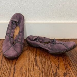 Trippen Purple Leather Ballet Flats Avant Garde, Sz 38
